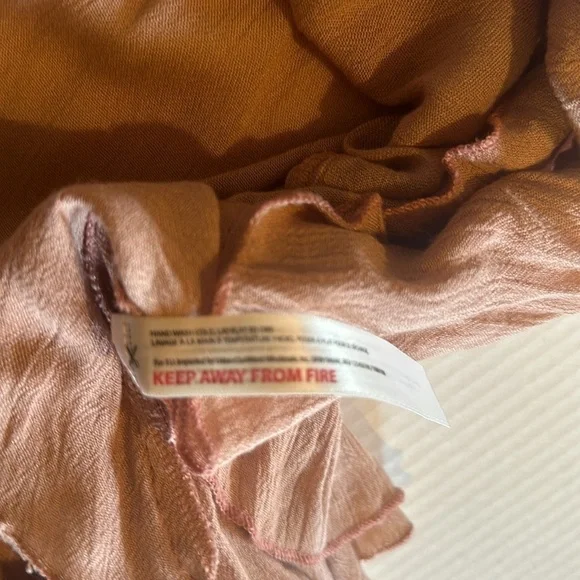 NWT Adellla Free People rose slip dress ruffles cutout design spaghetti straps - Picture 8 of 10